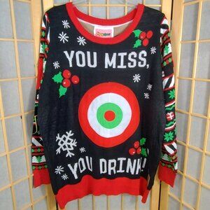 Tipsy Elves Drinking Games Target Christmas Sweater Size XL NWT